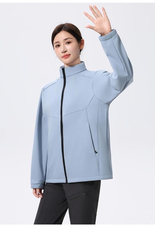 冲锋衣防水耐磨男女同款工作服2025新款情侣立领登山服软壳冲锋衣BSZDA6 商品图4