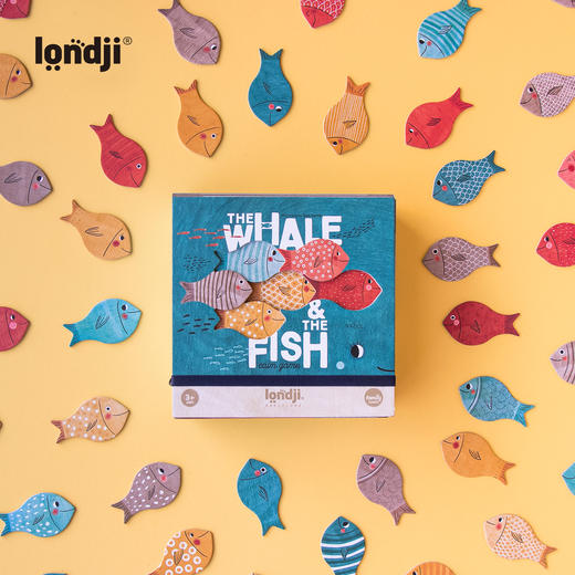 西班牙 Londji 自由拼图 鲸鱼和小鱼 适合年龄3岁+ 多样玩法 激发创造力 FG019U 商品图2