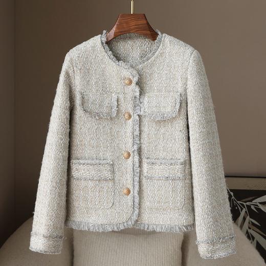 【断码处理】法式30羊毛小香风外套时尚名媛风短款上衣 商品图0