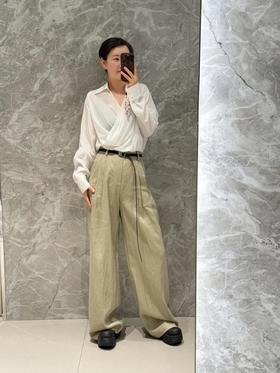 【高品质私服】【MC亚麻高腰及地直筒阔腿裤】以亚麻定下舒适基调 感受夏日清风与自由G1518-CC【无标出货 介意慎拍】