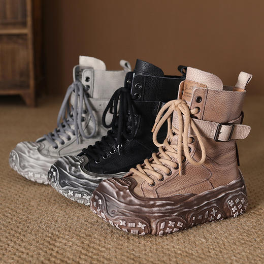 FR 85088厚底马丁靴单靴复古靴子 商品图3