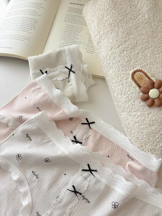 女士中腰蕾丝花边时尚无缝内裤8693 商品图8