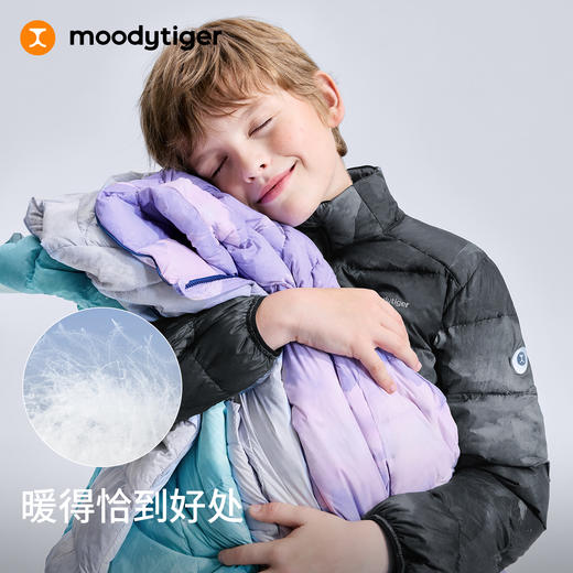 【大J专属】moodytiger男女童印花轻薄羽绒服保暖衣54510703/54510701 商品图2