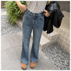 王炸裤型~复古高腰微喇牛仔裤女2025新款秋弹力修身阔腿长裤！ 商品缩略图4