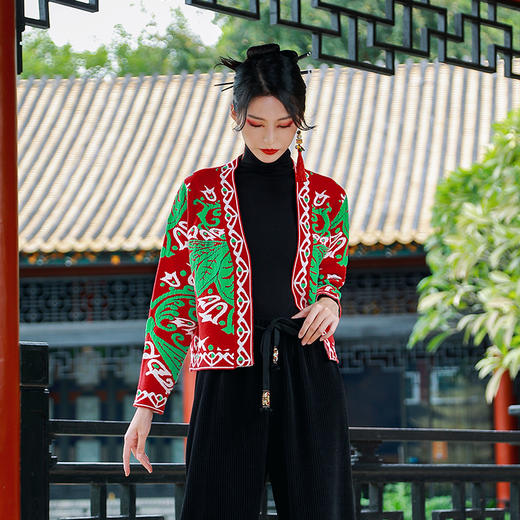 雅致旖旎针织短外套| 现货加急发 | 花纹大气有韵味 商品图8