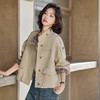 休闲初秋风衣外套，翻领抽绳小个子短款夹克上衣潮HR-WJ5861 商品缩略图2