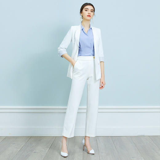 IWY/白色长袖西装长裤套装 CP955 商品图5