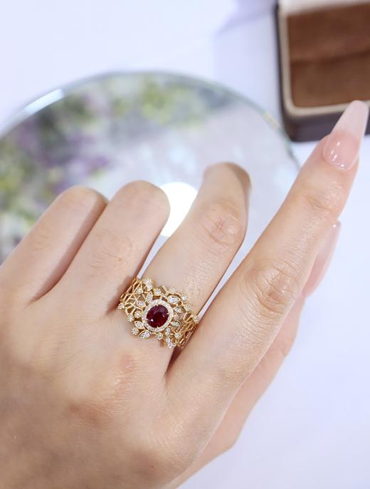 0.78ct刻面红宝石戒指 商品图7