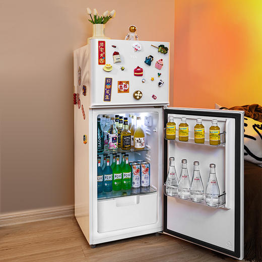 TCL 116升迷你双门白色小冰箱 二级能效 节能低音 宿舍租房 R116L5-B 商品图9