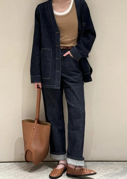 【高品质私服】【IC棉弹牛仔V领外套+牛仔裤】解构经典，穿出酷飒新哲学，弹力持久，柔软舒适N1247/N1248-CC【无标出货 介意慎拍】 商品图5