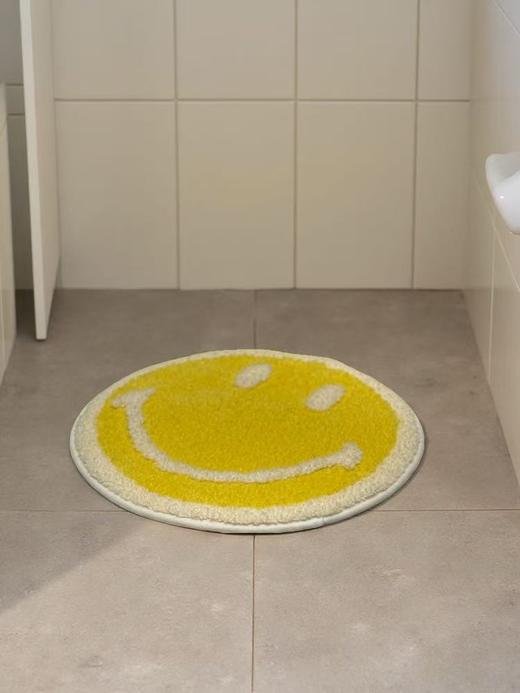 Smiley 笑脸地垫卫生间浴室吸水速干脚垫轻奢高级可机洗水洗 商品图5