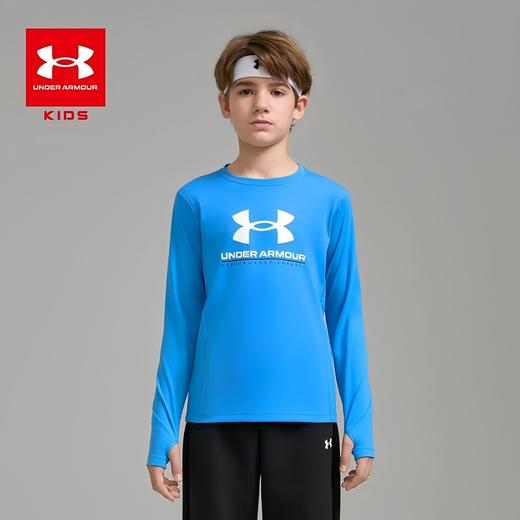 【12月-特惠福利】Under Armour安德玛男女童新款轻奢吸湿速干圆领长袖T恤253121123 商品图3