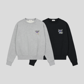 GOODBAI 花朵logo印花圆领卫衣