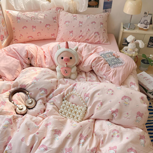 热卖！高颜值四件套！CKKHOUSE母婴A类水洗棉四件套 手感细腻 舒适透气 多款可选 商品图3