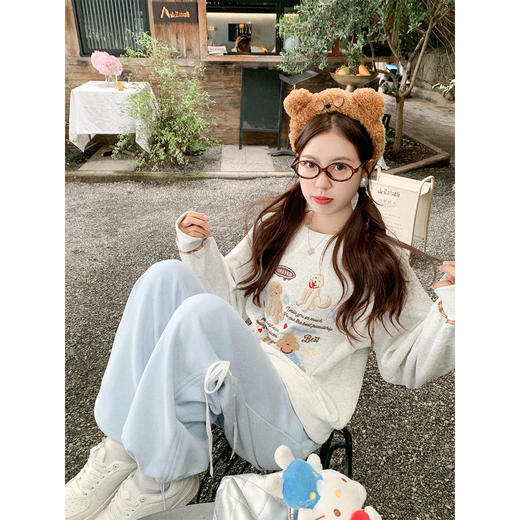 <曾小咸推荐>现货秒杀！微信超特价！宽松直筒休闲束脚长裤 日常179.99 立减90 秒杀89.99！ 商品图2