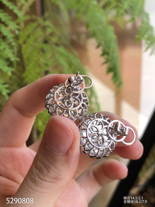 5290808，平安扣耳钉。具体价格微信咨询 商品图5