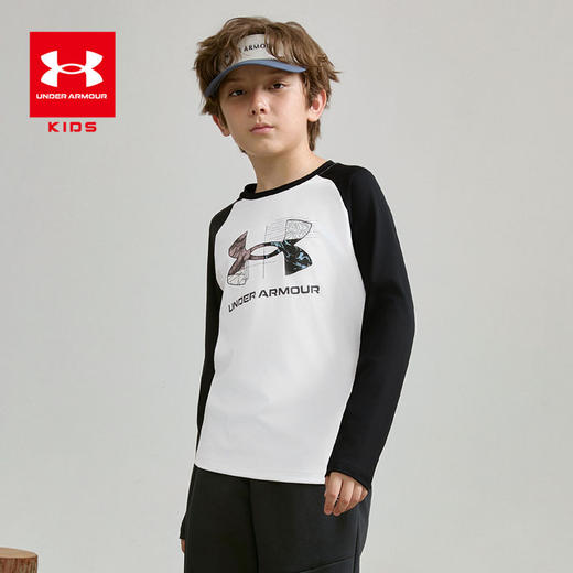 【12月-特惠福利】Under Armour安德玛男女童新款轻奢吸湿速干拼色长袖T恤253321720 商品图6