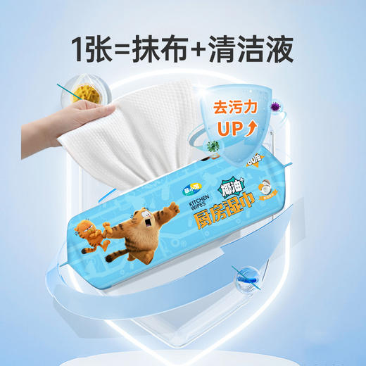 萌小派 厨房湿巾80片(一件包邮) 包*3包 商品图7