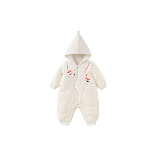 【商场同款】英氏婴儿哈衣针织连帽冬季保暖宝宝爬服男宝宝新款 商品图4