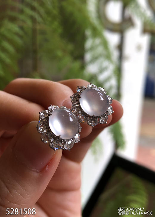 5281508，蛋面耳钉。具体价格微信咨询 商品图3