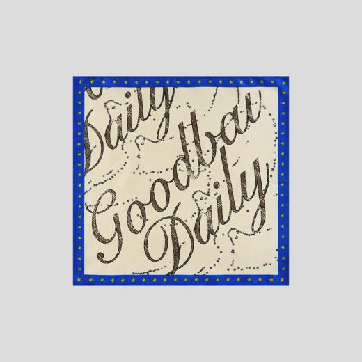 GOODBAI 做旧鸽子logo印花方巾 商品图1