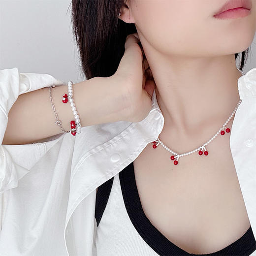 新款少女项链白珠子项链纪念日百货门店同款164748883 商品图3