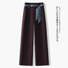 QYM F2125-Y休闲裤宽松阔腿裤高腰直筒裤送丝巾长裤 商品缩略图1