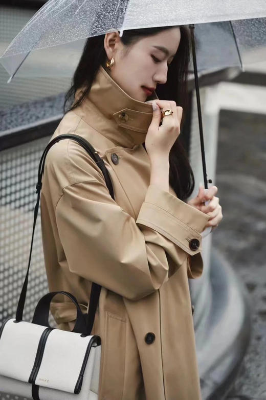 【高品质私服】【IC丝羊毛精纺平纹布翻领风衣】线条流畅干练，富有人文气质，干练优雅与率性风格随意切换N1040-CC【无标出货 介意慎拍】 商品图2