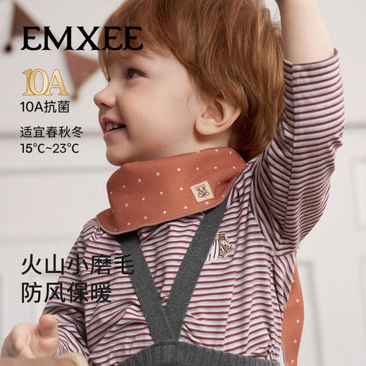 【婴童服配】婴儿围巾秋冬儿童火山小磨毛三角巾保暖防风 商品图5