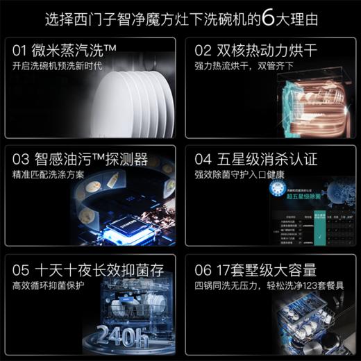 西门子独立式湖韵蓝洗碗机SN23HL25MC 商品图8