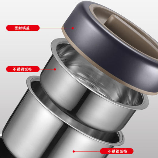 【限时特惠】爱仕达Warmonline保温提锅RWS15TG-D【分仓直发，72小时发货，周末节假日不发货】 商品图3