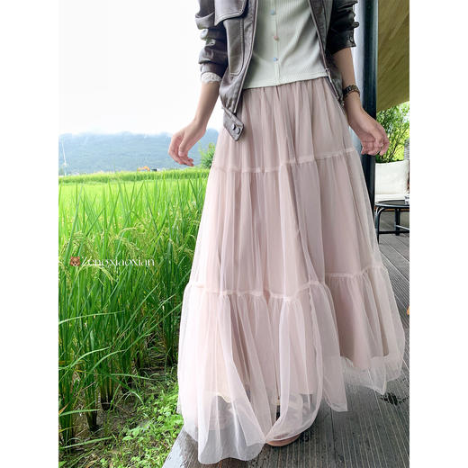 <曾小咸推荐>3.22现货秒杀 ！微信超特价！韩系2色超仙网纱半身裙 日常179.99 立减100 秒杀79.99！！ 商品图4