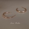丁摩 s925银C形耳环女韩国气质高级感光面耳圈新款潮5ZF-911 商品缩略图2
