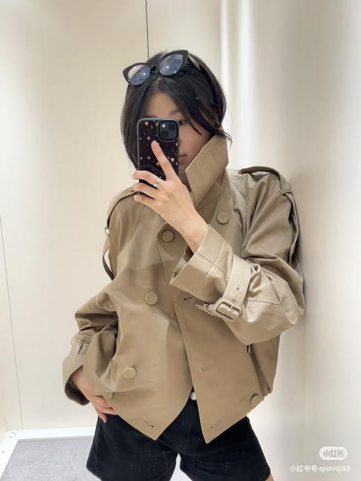 Acne studi*s 25Fw早秋新款 老钱复古风短款夹克风衣外套 商品图8