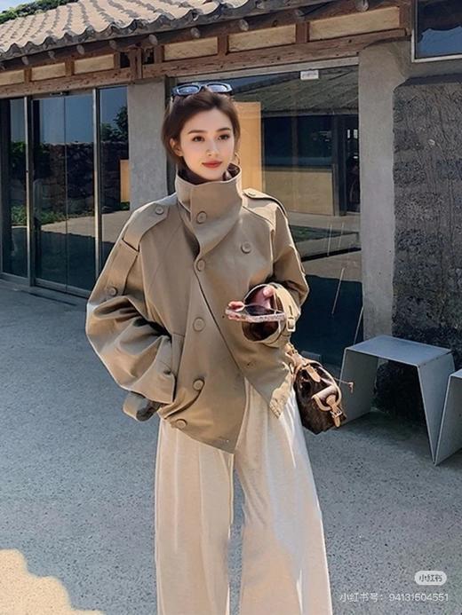 Acne studi*s 25Fw早秋新款 老钱复古风短款夹克风衣外套 商品图11