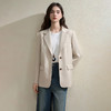 西遇气质职场通勤休闲西装女秋季高级感垫肩廓形西服外套上衣V2951226 商品缩略图3