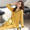 秋季纯棉睡衣女士开衫长袖长裤套装秋天简约休闲青年户外家居服   JL-LGA2739 商品缩略图0