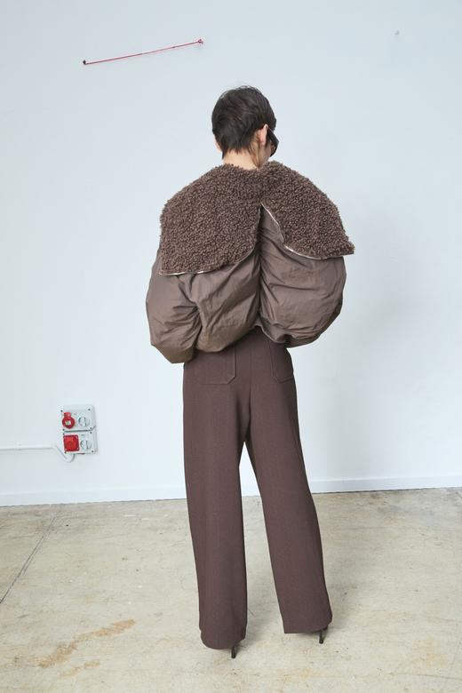 LA PISCINE FUR  HOODED  BOMBER 毛皮连帽飞行夹克 商品图7