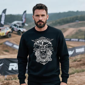 男士秋冬新款全棉圆领套头卫衣20周年英雄会团队服阿拉善队服B款 NMT-2236