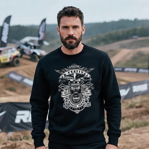 男士秋冬新款全棉圆领套头卫衣20周年英雄会团队服阿拉善队服B款 NMT-2236 商品图0