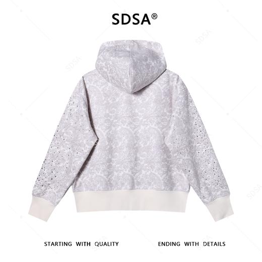 WT211SDSA男士秋冬新款痞帅男装潮流印花烫钻拉链开衫连帽卫衣百搭宽松 商品图5