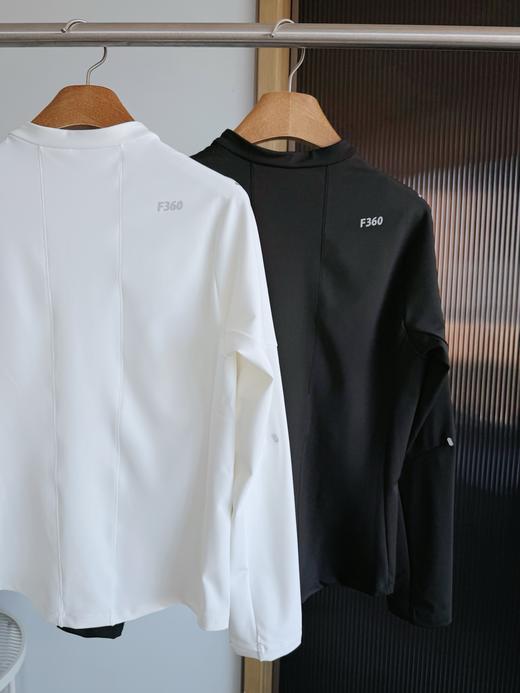 点此购买 迪桑特训练运动女士RunningF360半拉链长袖衫 bk 329142 商品图12
