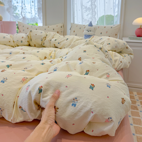 【99元清仓】  A类水洗棉云感棉四件套 热款韩版小布袋古法水洗