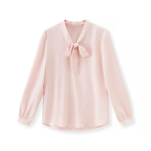 「高货wl」全新升级【铂金会员238/天猫319/差价81】(95635)洛诗琳法式新款气质通勤衬衫2025秋季优雅飘带雪纺上衣女 商品图4