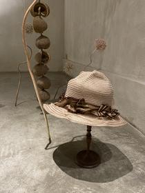 Kreuzzz 25AW  粉褐色BUNTAL金丝草饰带宽檐帽