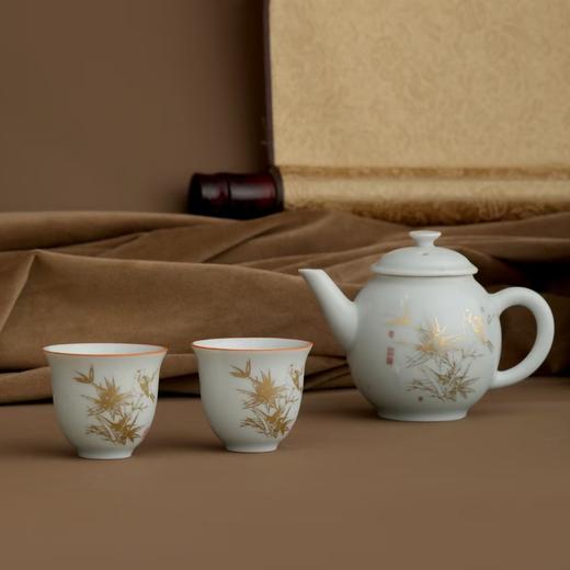 知竹【红.单瓷+1瓷壶+2瓷杯】45元1套.整箱10套 商品图4