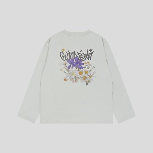 GOODBAI 花朵logo印花长袖T恤 商品图2