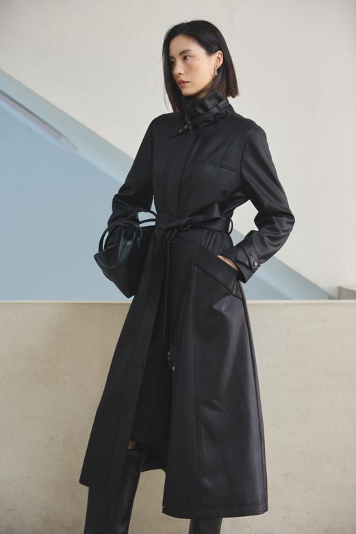 深夜黑长款风衣 商品图4