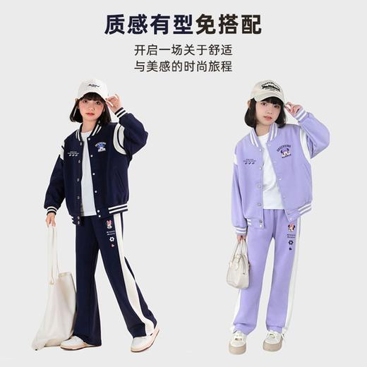 贝田女童棒球服秋季2025新款儿童外套春秋款女孩休闲洋气大童衣服 商品图3