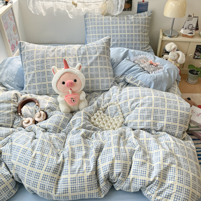 热卖！高颜值四件套！CKKHOUSE母婴A类水洗棉四件套 手感细腻 舒适透气 多款可选